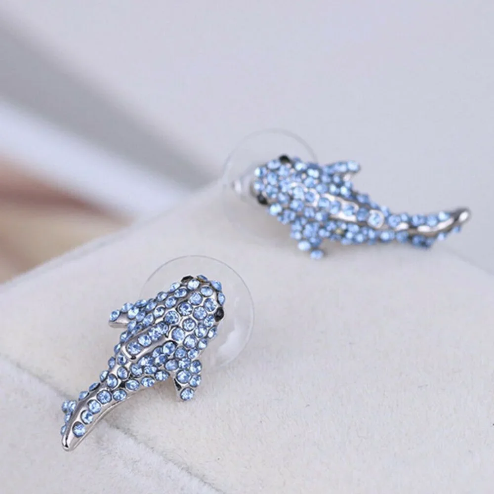 Kate spade Blue pave shark earrings - NWT